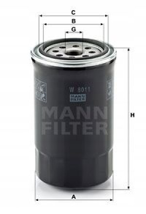 W 8011 MANN-FILTER Filtr oleju