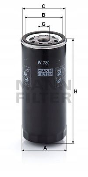 W 730 MANN-FILTER Filtr oleju