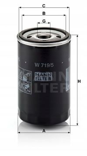 W 719/5 MANN-FILTER Filtr oleju