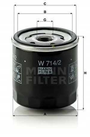 W 714/2 MANN-FILTER Filtr oleju