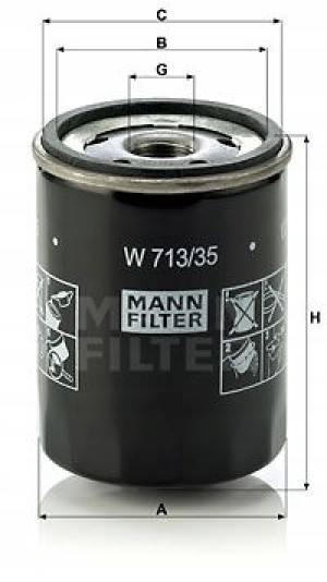 W 713/35 MANN-FILTER Filtr oleju