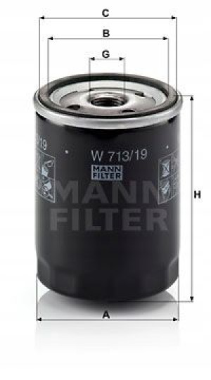 W 713/19 MANN-FILTER Filtr oleju