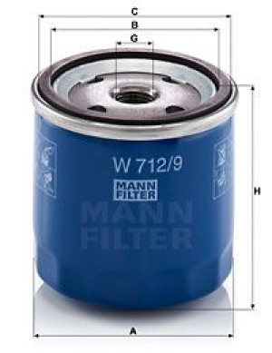 W 712/9 MANN-FILTER Filtr oleju