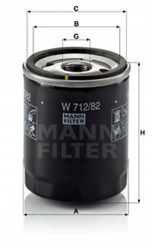 W 712/82 MANN-FILTER Filtr oleju