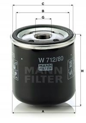 W 712/80 MANN-FILTER Filtr oleju