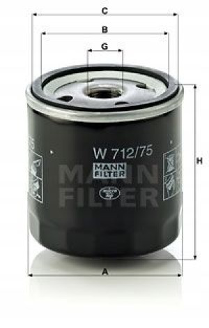 W 712/75 MANN-FILTER Filtr oleju