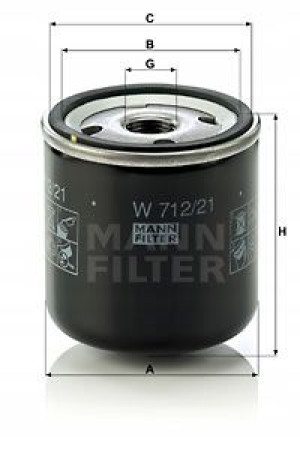 W 712/21 MANN-FILTER Filtr oleju