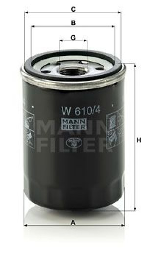 W 610/4 MANN-FILTER Filtr oleju