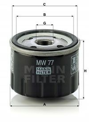MW 77 MANN-FILTER Filtr oleju