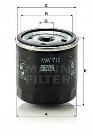 MW 712 MANN-FILTER Filtr oleju