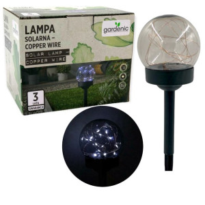 Lampa Solarna Copper Wire Niebieska Gardenic