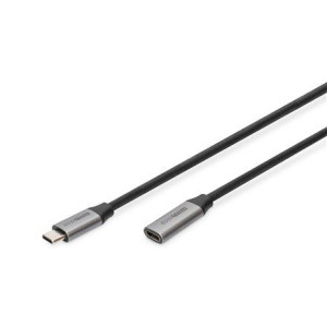 Digitus Usb-c/m To Usb-c/f Extension Cable Db-300230-010-s Usb-c Jack,