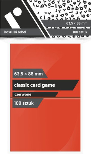 REBEL Koszulki CCG 63,5x88 mm czerwone 100 sztuk