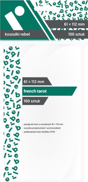 REBEL Koszulki French Tarot 61x112 mm 100 sztuk
