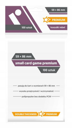 REBEL Koszulki Small Card Game Premium 59x86 mm 100 sztuk
