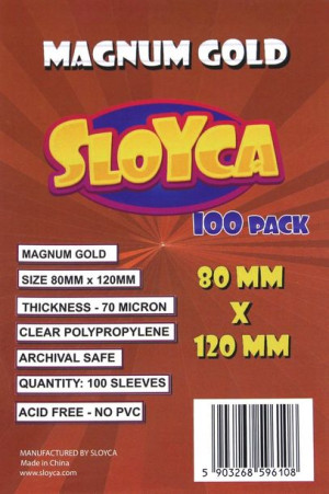 SLOYCA Koszulki Magnum Gold 80x120 mm 100 szt.