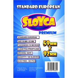 SLOYCA Koszulki Standard European Premium 59x92mm 100 szt