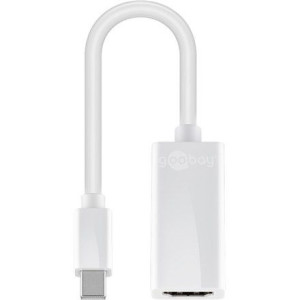 Goobay Mini Displayport/hdmi Adapter Cable 1.1 51729 White, Hdmi Female