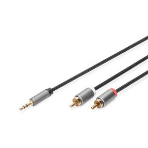 Digitus Stereo 3.5mm Do 2rca Splitter Y, M Do 3.5mm Stereo, 2x Wtyczka Rca