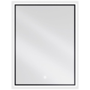 Mexen Erma lustro łazienkowe podświetlane 60 x 80 cm, czarna rama