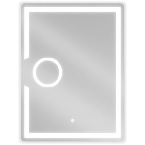 Mexen Onyx lustro łazienkowe LED z lusterkiem kosmetycznym 60 x 80 cm