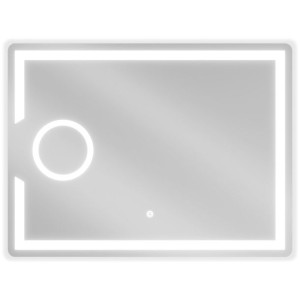 Mexen Onyx lustro łazienkowe LED z lusterkiem kosmetycznym 80 x 60 cm