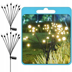 Zestaw 2 x Lampa Solarna Ogrodowa Dekoracyjna