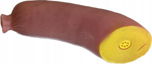 Gumowa Zabawka Kiełbaska Z Piszczałką Dla Psa 13cm
