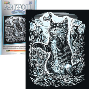 Sequin Art Zdrapywanka Artfoil Silver Kotek