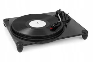 Gramofon Auna Pureness Czarny Szkło Akrylowe