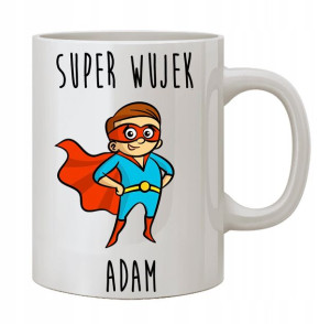 Kubek Z Nadrukiem Super Wujek Imię Wzory Prezent