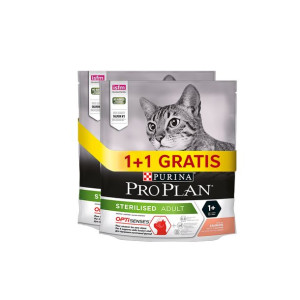 PRO PLAN Sterilised Karma dla kotów bogata w łososia 4kg+4kg GRATIS