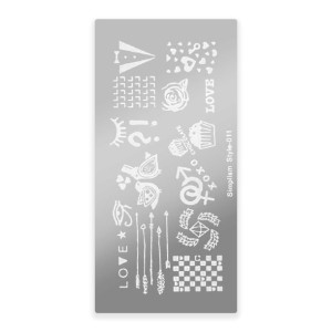 Blaszka do stempli ze wzorkami simplism style Nr 011