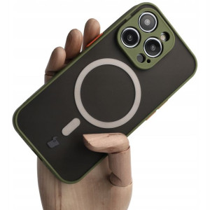 Etui Bizon do iPhone 14 Pro, case, ring, MagSafe