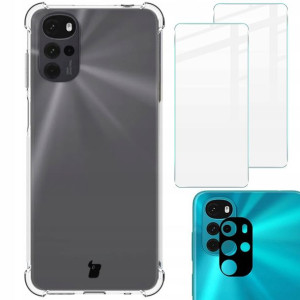 Etui + 2x szkło + obiektyw do Moto G22, Bizon