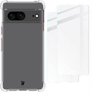 Etui + 2x szkło Bizon do Google Pixel 7, zestaw