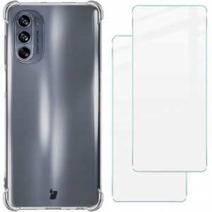 Etui + 2x szkło Bizon do Moto G62 5G, zestaw