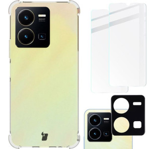 Etui + 2x szkło + obiektyw Bizon do Vivo Y35