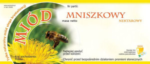 Paczka etykiet na miód mniszkowy 116x50 (100szt) - wzór E1026