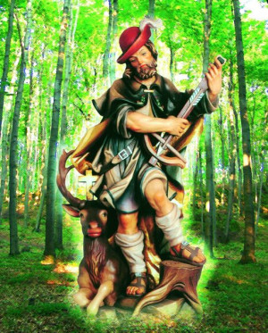 Obraz (20 x 25) - Święty Hubert
