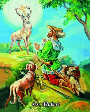 Obraz (20 x 25) - Święty Hubert