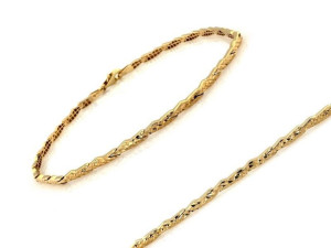 Złota bransoleta diamentowana sztywna  585