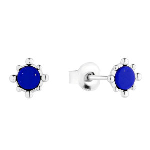 Kolczyki srebrne z lapis lazuli