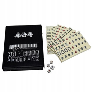 Chińska Gra Mahjong Planszowa Klasyczna X148 Etui