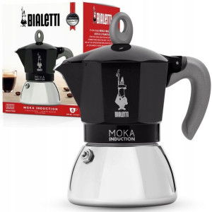 Włoska Kawiarka Bialetti Moka 6tz Indukcja Czarna