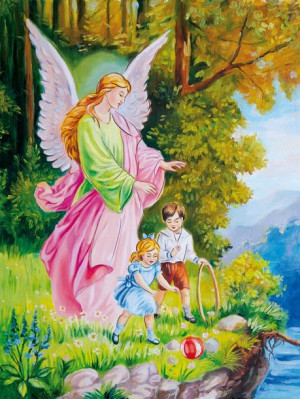 Obraz (30 x 40) - Anioł Stróż