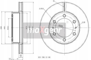 MAXGEAR 19-2350 Tarcza hamulcowa