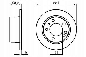 BOSCH 0 986 478 141 Tarcza hamulcowa