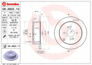 BREMBO 08.A602.11 Tarcza hamulcowa