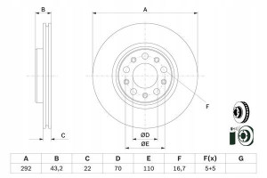 BOSCH 0 986 479 D99 Tarcza hamulcowa